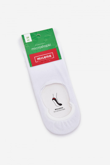 Chaussettes pour femmes Micropieds de page BambusoÀe couleur blanche