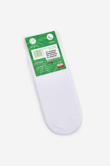 Damesmicrovezel bamboosokken in wit 2