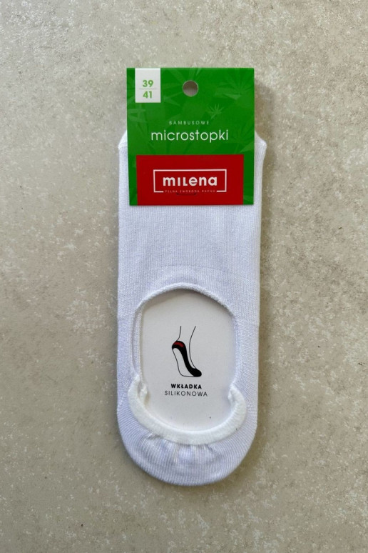 Chaussettes pour femmes Micropieds de page BambusoÀe couleur blanche