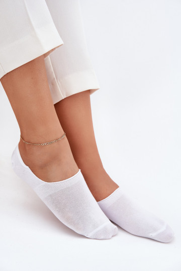 Damen-Mikrofaser-Baumwollsocken in Weiß