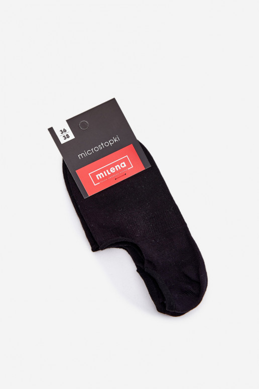 Chaussettes pour femmes Micropieds de page BaÀełniane Doucement couleur noire Chaussettes pour femmes Micropieds de page BaÀełniane Doucement couleur noire