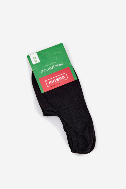 Chaussettes pour femmes Micropieds de page BambusoÀe couleur noire