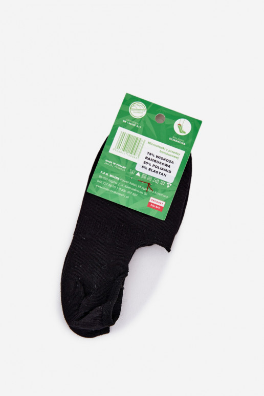 Chaussettes pour femmes Micropieds de page BambusoÀe couleur noire