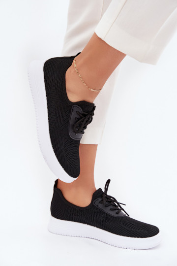  Un modèle convaincant baskets avec une plateforme Féminin couleur noire Kalyra