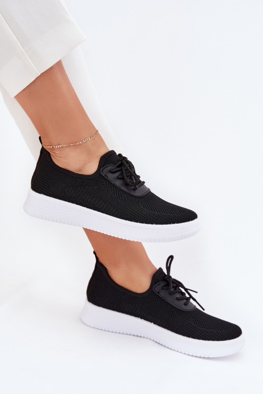  Un modèle convaincant baskets avec une plateforme Féminin couleur noire Kalyra
