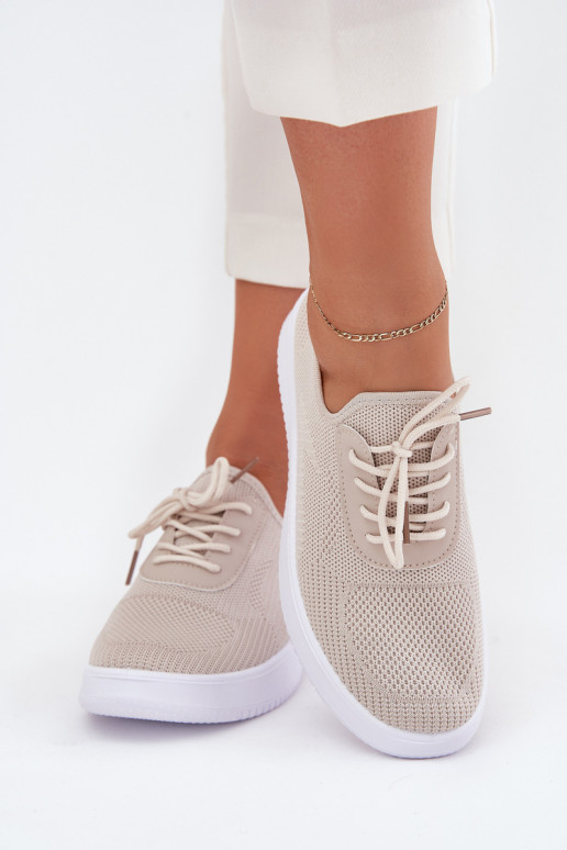 materiaal Persistent model sportschoenen met platform Dames beige Kalyra materiaal Persistent model sportschoenen met platform Dames beige Kalyra