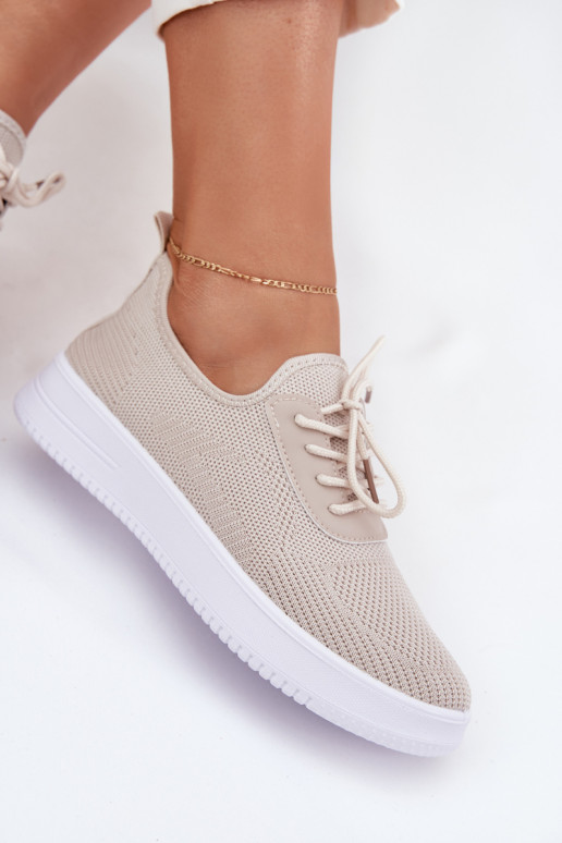 materiaal Persistent model sportschoenen met platform Dames beige Kalyra materiaal Persistent model sportschoenen met platform Dames beige Kalyra