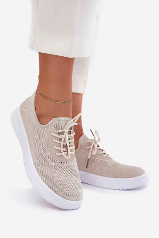 materiaal Persistent model sportschoenen met platform Dames beige Kalyra materiaal Persistent model sportschoenen met platform Dames beige Kalyra