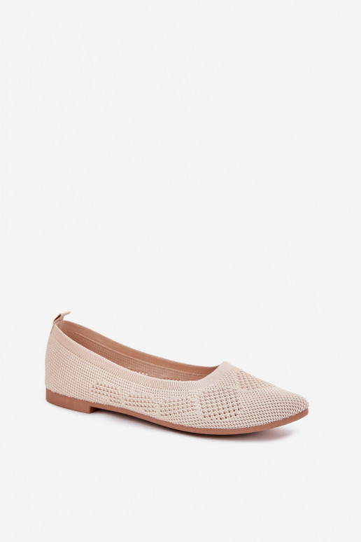 Ballerines en tissu Féminin beige Zelira