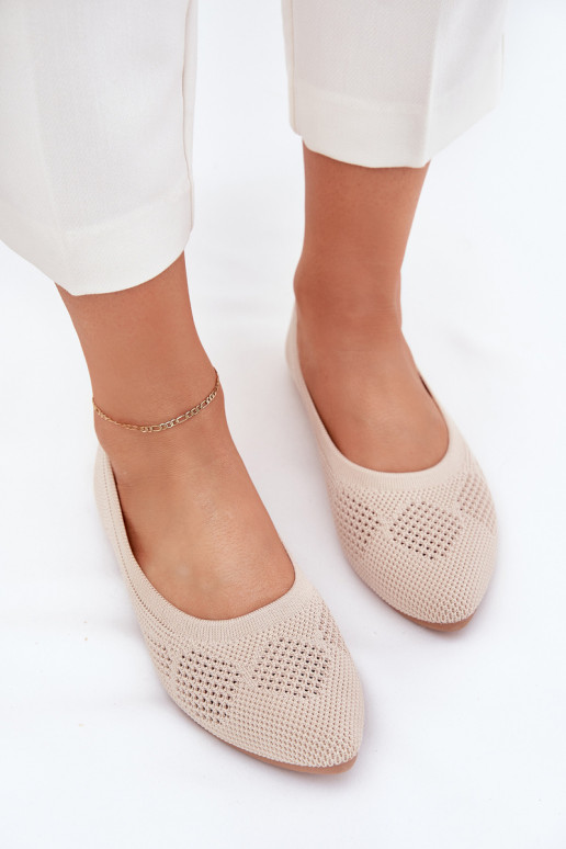 Ballerinas van stof Dames beige Zelira