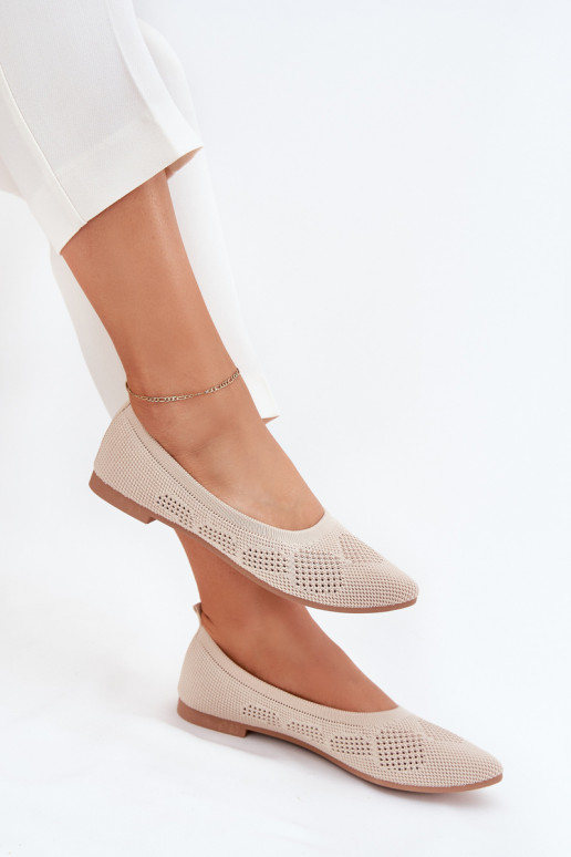 Ballerinas van stof Dames beige Zelira