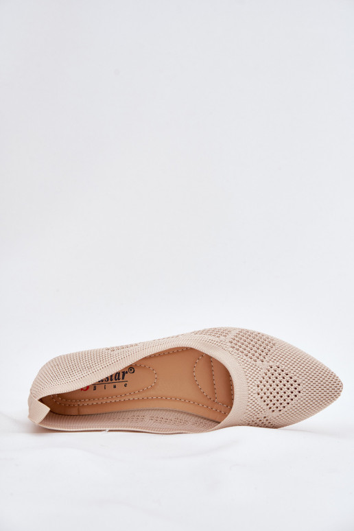 Ballerinas van stof Dames beige Zelira