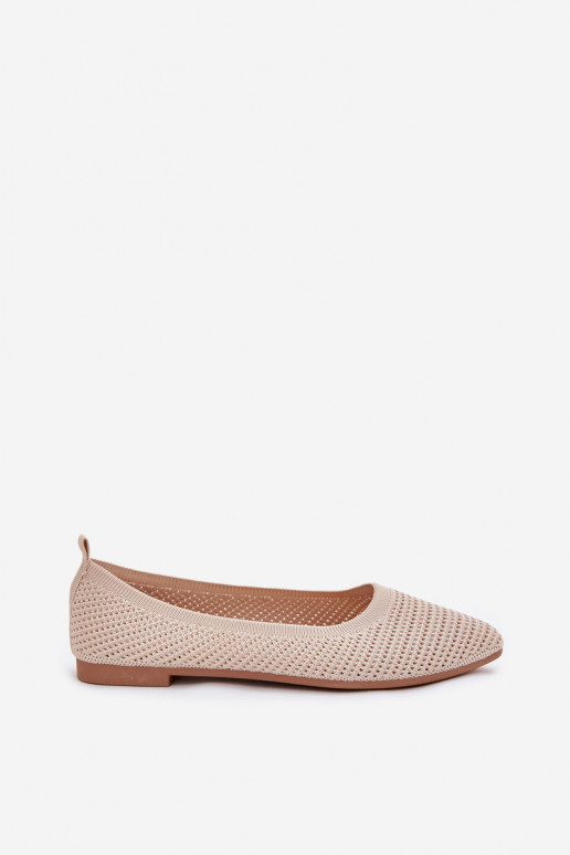 Gaas Ballerinas van stof Dames beige Sarina