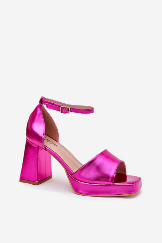 Lackierte Sandalen für Damen mit Absätzen pinke Farbe Es mussrila Lackierte Sandalen für Damen mit Absätzen pinke Farbe Es mussrila