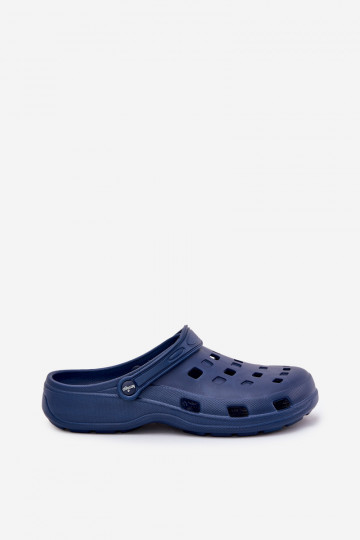 Donkerblauwe heren lichte slippers LEMIGO 807 2