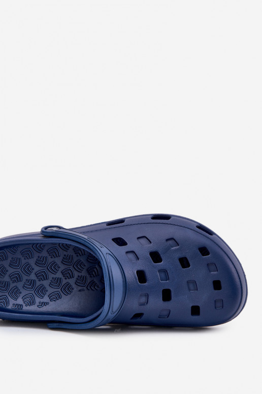 Chaussons Mâle Pantoufles légères LEMIGO 807 bleu foncé