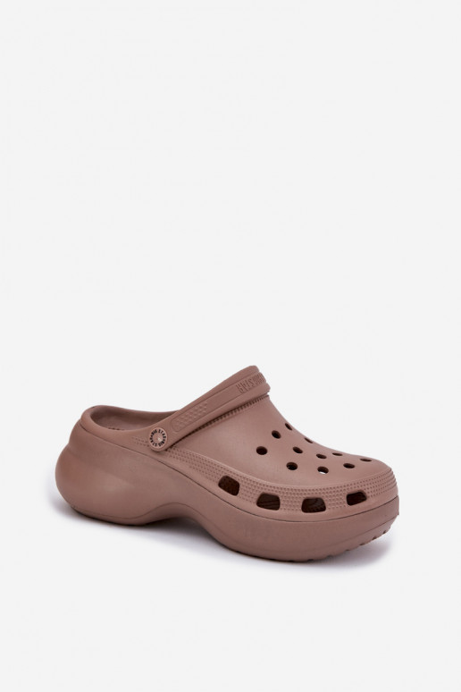 LichtgeInicht pantoffels Damespantoffels met trendy massieve zolen Big Star RR274A121 beige