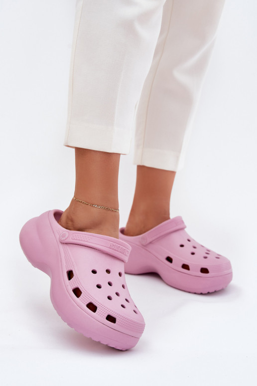 LichtgeInicht pantoffels Damespantoffels met trendy massieve zolen Big Star RR274A120 roze