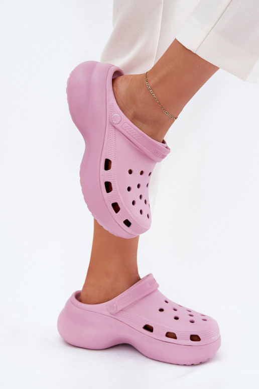 LichtgeInicht pantoffels Damespantoffels met trendy massieve zolen Big Star RR274A120 roze