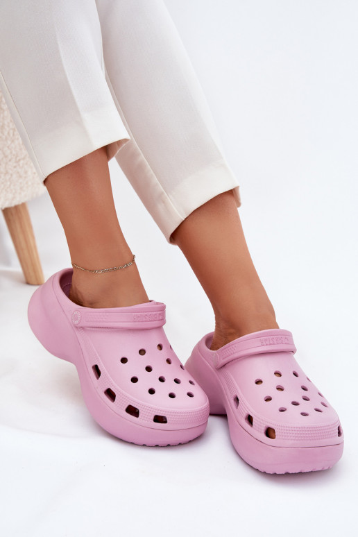 LichtgeInicht pantoffels Damespantoffels met trendy massieve zolen Big Star RR274A120 roze