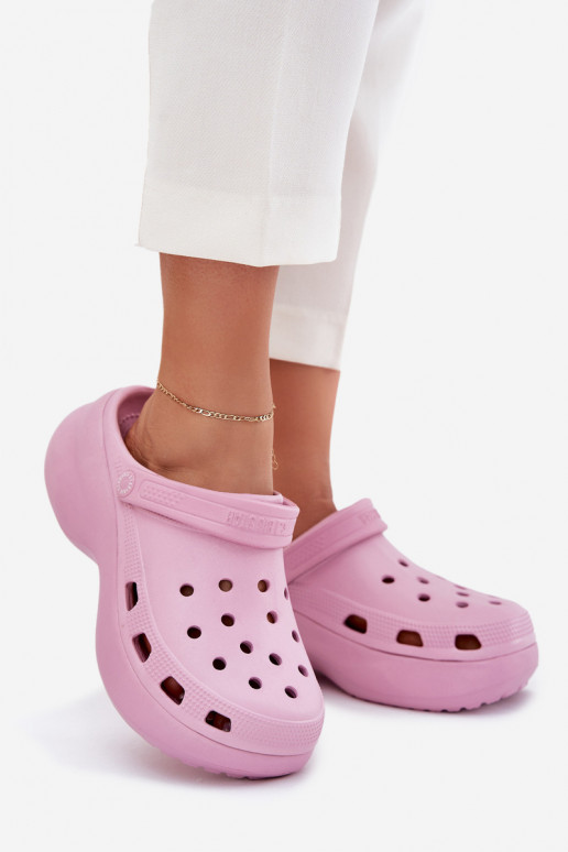 LichtgeInicht pantoffels Damespantoffels met trendy massieve zolen Big Star RR274A120 roze