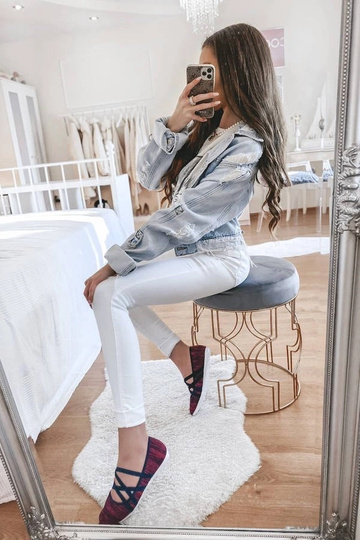 Chaussures en suède roses avec strass, « Larissa »