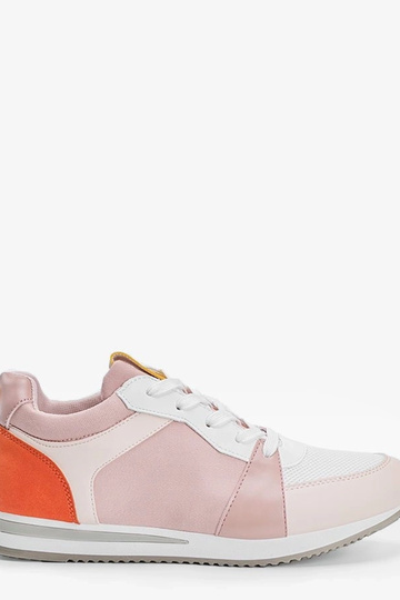 Weiße Schuhe mit gelben Einsätzen, „Ellen"