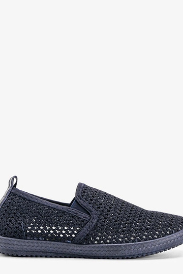 Ballerines ajourées bleu foncé, « Mallory »