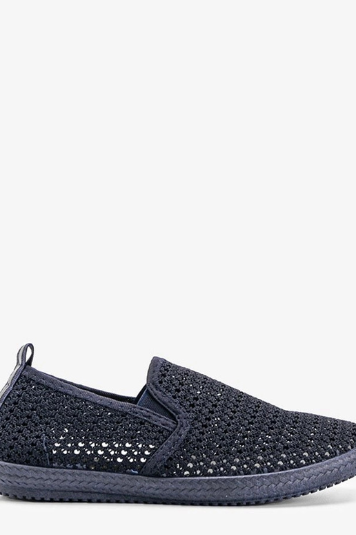 Donkerblauwe open schoenen, „Mallory"