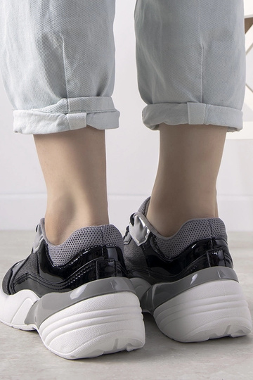 Sorte højsålede sneakers Rude 2