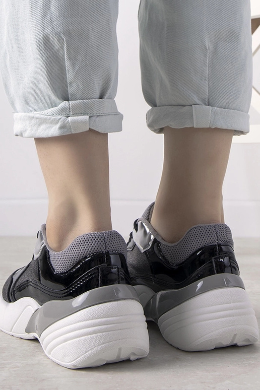 Sorte højsålede sneakers Rude Sorte højsålede sneakers Rude