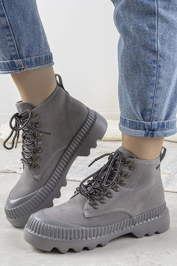 Bottines sportives grises pour femmes, « Big Star Laprise »