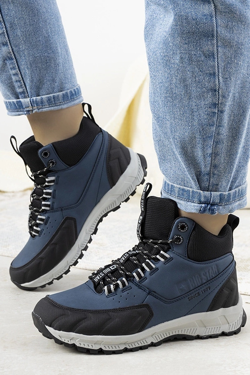 Donkerblauwe wandelschoenen, „Big... Donkerblauwe wandelschoenen, „Big...