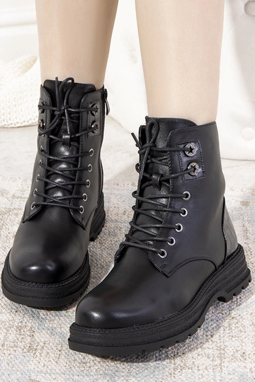 Bottines d'hiver noires à...