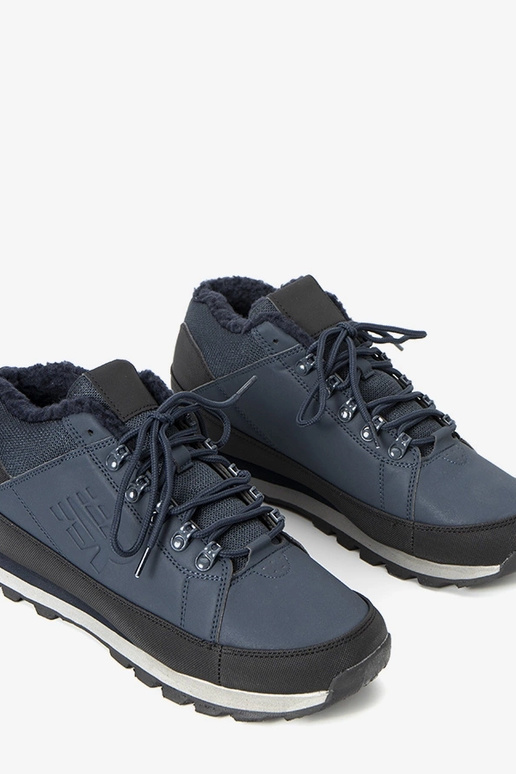 Donkerblauwe winterheren schoenen,... Donkerblauwe winterheren schoenen,...