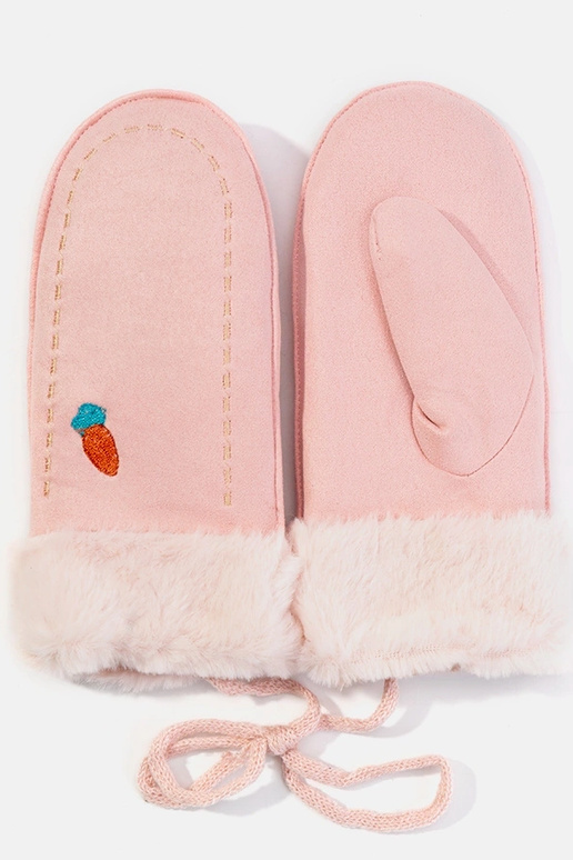 Gants pour enfants rose carotte
