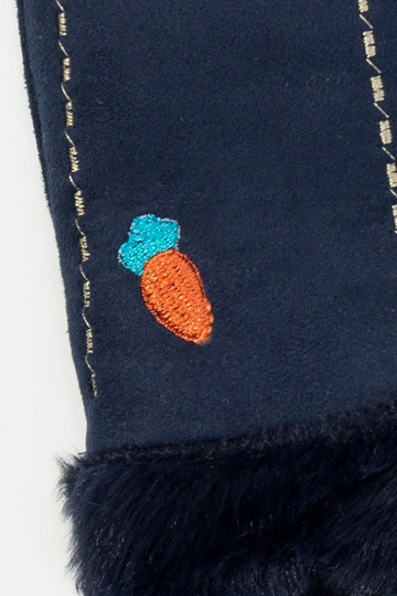 Marineblaue Karottenhandschuhe für Kinder 2