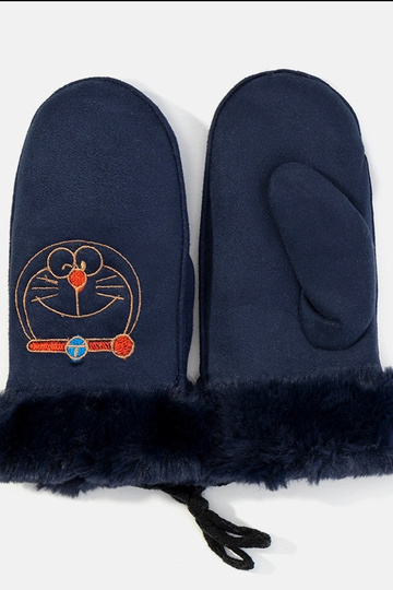 Gants pour enfants bleu marine Kitty