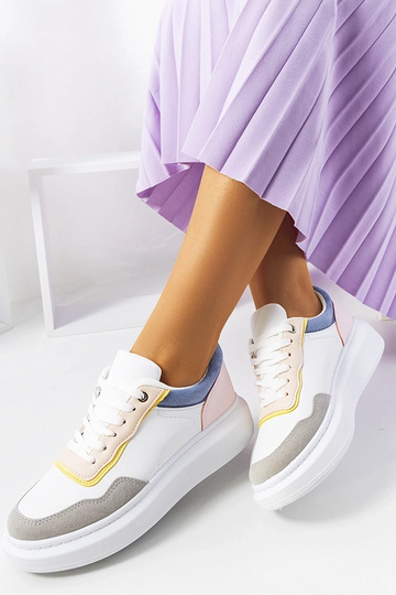 Selma Blå hvide sneakers...