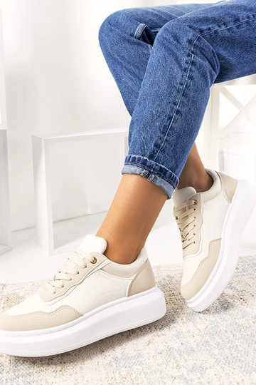 Beige Selma sneakers til kvinder 2