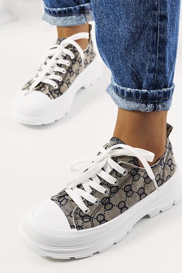 Blauw-beige schoenen, „Waters" 2