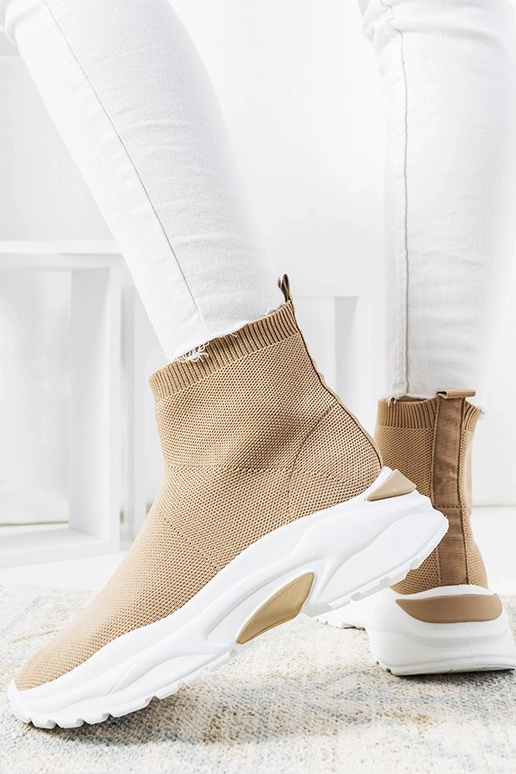 Bruine hoge sportschoenen, „Melissa"