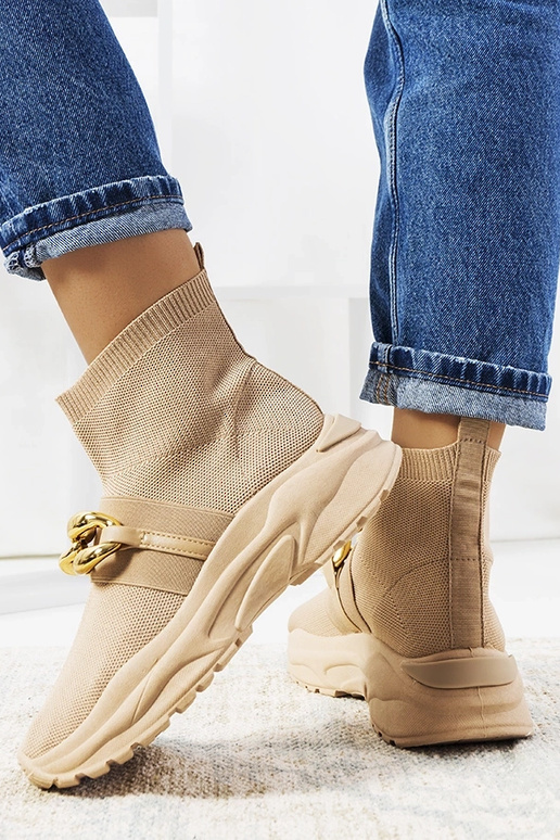 Baskets de sport hautes marron, «...