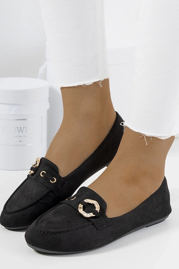 Schwarze Damen-Loafer Leila