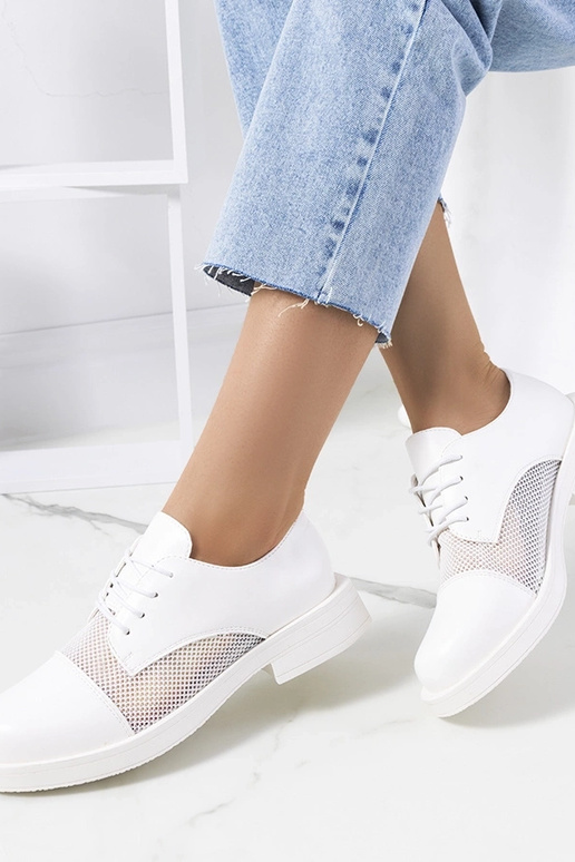 Witte dames instappers, „Huard" Witte dames instappers, „Huard"