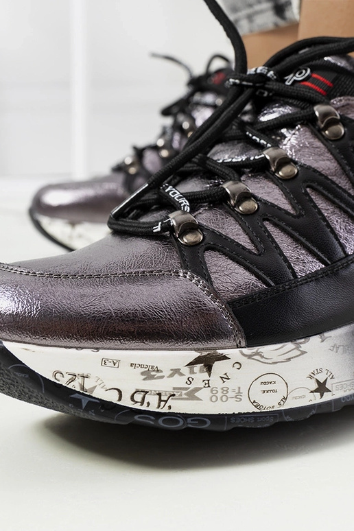 Ballard grå metalliske sneakers Ballard grå metalliske sneakers