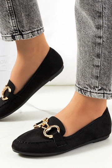 Mocassins à boucle Castor noirs 2