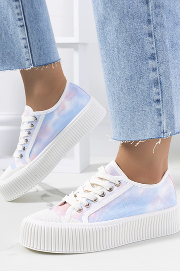 Baskets femme Steen bleues et roses