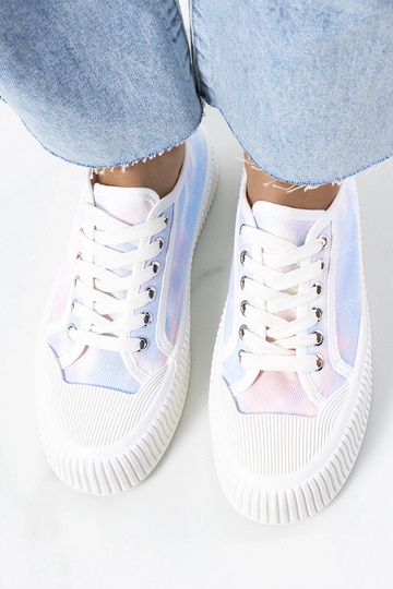 Baskets femme Steen bleues et roses 2