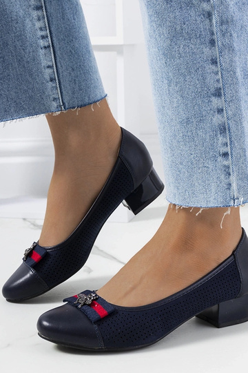 Marineblaue Pumps Seema mit... 2